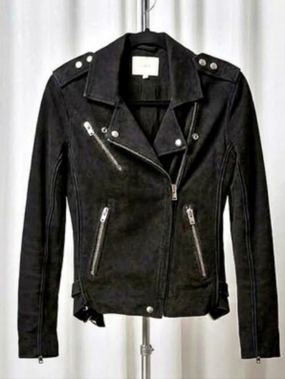 IRO JAY Leather Moto Jacket in Black Size 34 Like New